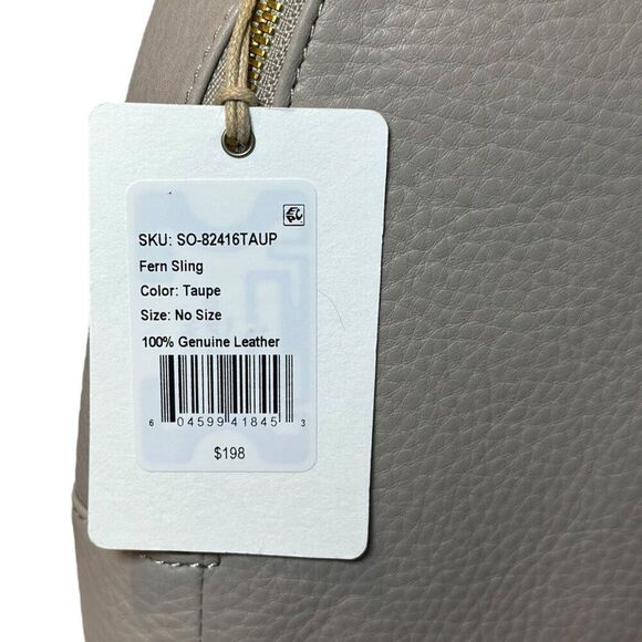 Hobo Fern Sling Bag Taupe Pebbled Leather Crossbody Convertible Backpack  $198 main image 6